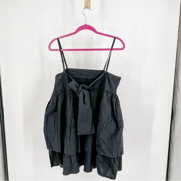 ASOS DESIGN bandeau double layer tie back mini sundress with detachable straps - Picture 4 of 8